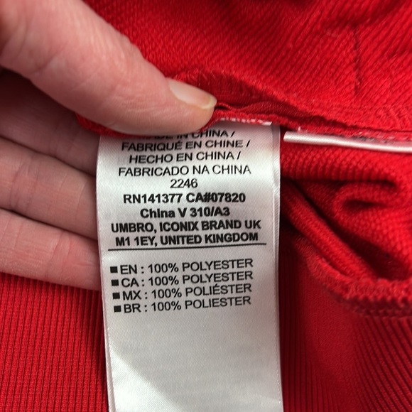 Men's Umbro  Red TFC Zippered Jacket - Picture 7 of 11